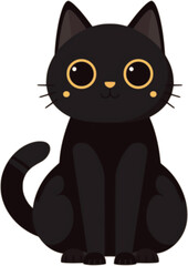 Cat vector illustration in flat style