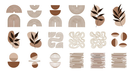 Aesthetic Geometric Shapes Bohemian Art for Wall Decoration Minimalist Abstract Design