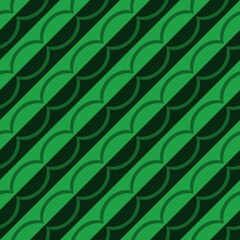 Seamless pattern, ovals on a green background, diagonal, square