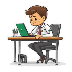 A comprehensive visual concept of office syndrome symptoms.