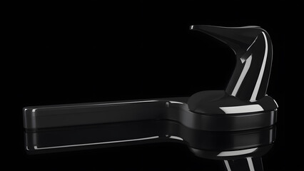 Transparent pump dispenser in horizontal position