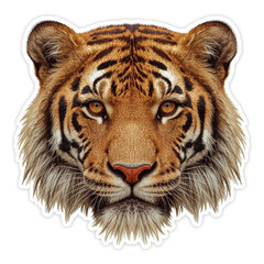 Naklejka premium tiger isolated on white