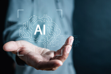 Artificial intelligence machine learning ai. Neural networks. Data science technology.
