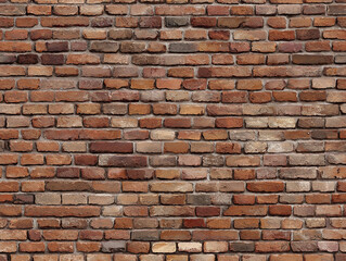 Obraz premium Seamless brick wall surface looks strong and resilient, adding industrial touch. Old brick gives vintage aesthetic, highlighting texture and depth