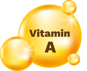 3d golden Vitamin A