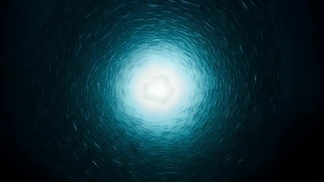 Deep ocean tunnel with light
