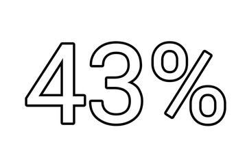 43% percent discount