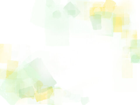 水彩やパステルで描いた黄色と黄緑のキラキラ背景素材