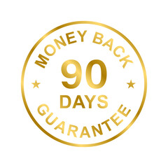 90 days money back guarantee icon vector for graphic design, logo, website, social media, mobile app, UI illustration