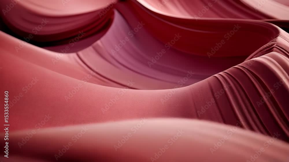 Poster abstract flowing marsala waves background with smooth curved lines and soft gradients