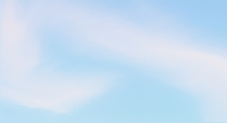 Soft white clouds float in a light blue sky creating a peaceful scene.