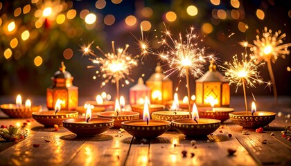 Obraz premium christmas lights on the night view