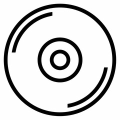 CD Drive Vector outline icon