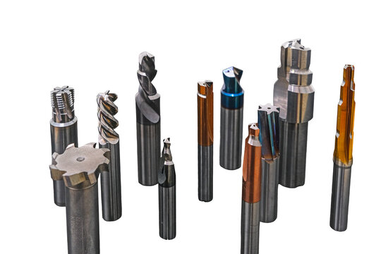 The tool for CNC milling machine on white