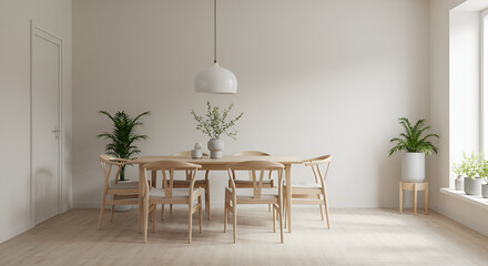 Simple, modern dining room