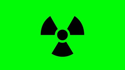 Radiation Hazard Symbol with Alpha Channel Animation
