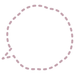 Obraz premium Comic Style Speech Bubble Icon in Dusty Pink – コミック風くすみピンク吹き出しアイコン