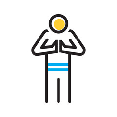 Vector multi color icon for Greet