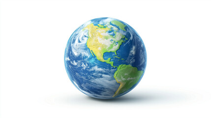 A vibrant image of planet Earth, a symbol of global unity and environmental awareness. Showcasing continents and oceans, rendered in a photorealistic style.