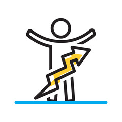 Vector multi color icon for Development