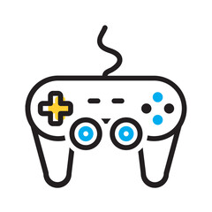 Vector multi color icon for Gaming