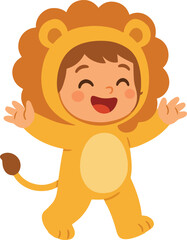 Obraz premium Child lion costume