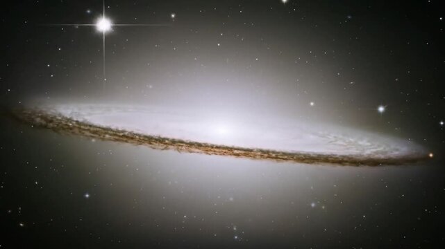 Sombrero galaxy m104 in constellation virgo.