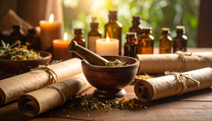 Ayurvedic holistic wellness ritual.