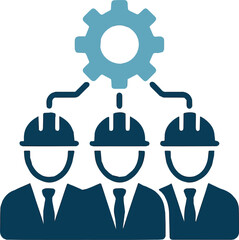Vector Icons of Construction Supervisors, Tools, and Site Management