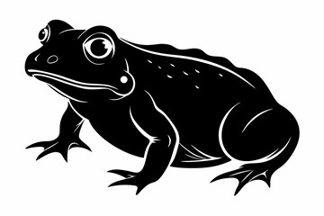 Naklejka premium cane toad sihouette black vector