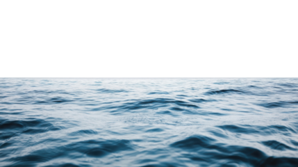 Clear blue sea water surface texture isolated on white background