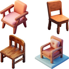 set  of wooden chairs