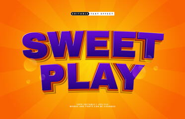 sweet play editable text effect with a play and kids text effect