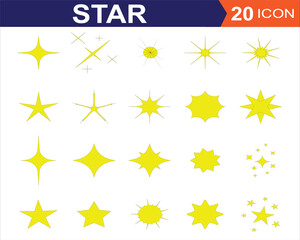Star vector isolated icon. Stars vector icons. Stars collection. Golden Stars isolated on white background.