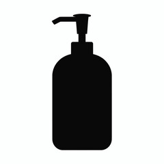 Simple Black Silhouette of a Pump Bottle Dispenser