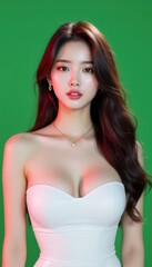 Fototapeta premium Portrait of a Beautiful Asian Woman