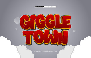 giggle town editable text effect with a play and kids text effect
