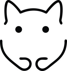 tiger or cat face logo vector silhouette design.eps