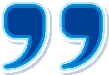 Flat Modern Quotes Mark Illustration. Modern Element Concept Isolated