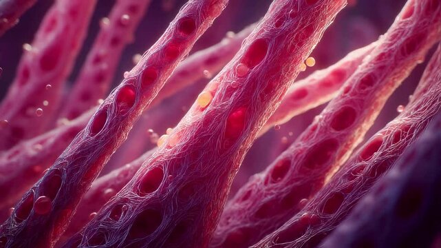 Microscopic View of Intricate Biological Network Abstract Cellular Structure