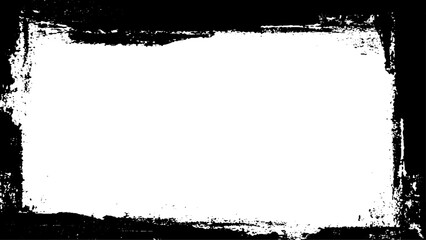 Textured black grunge frame vector illustration. Grunge frame image. 
