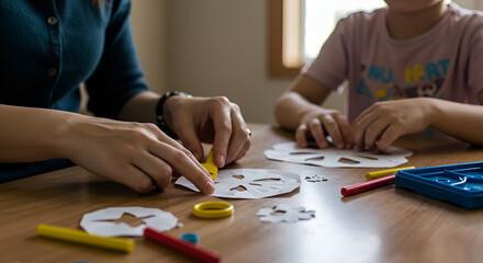 Child and adult craft activity