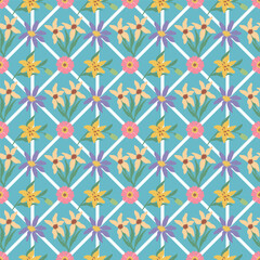 seamless pattern with flowers