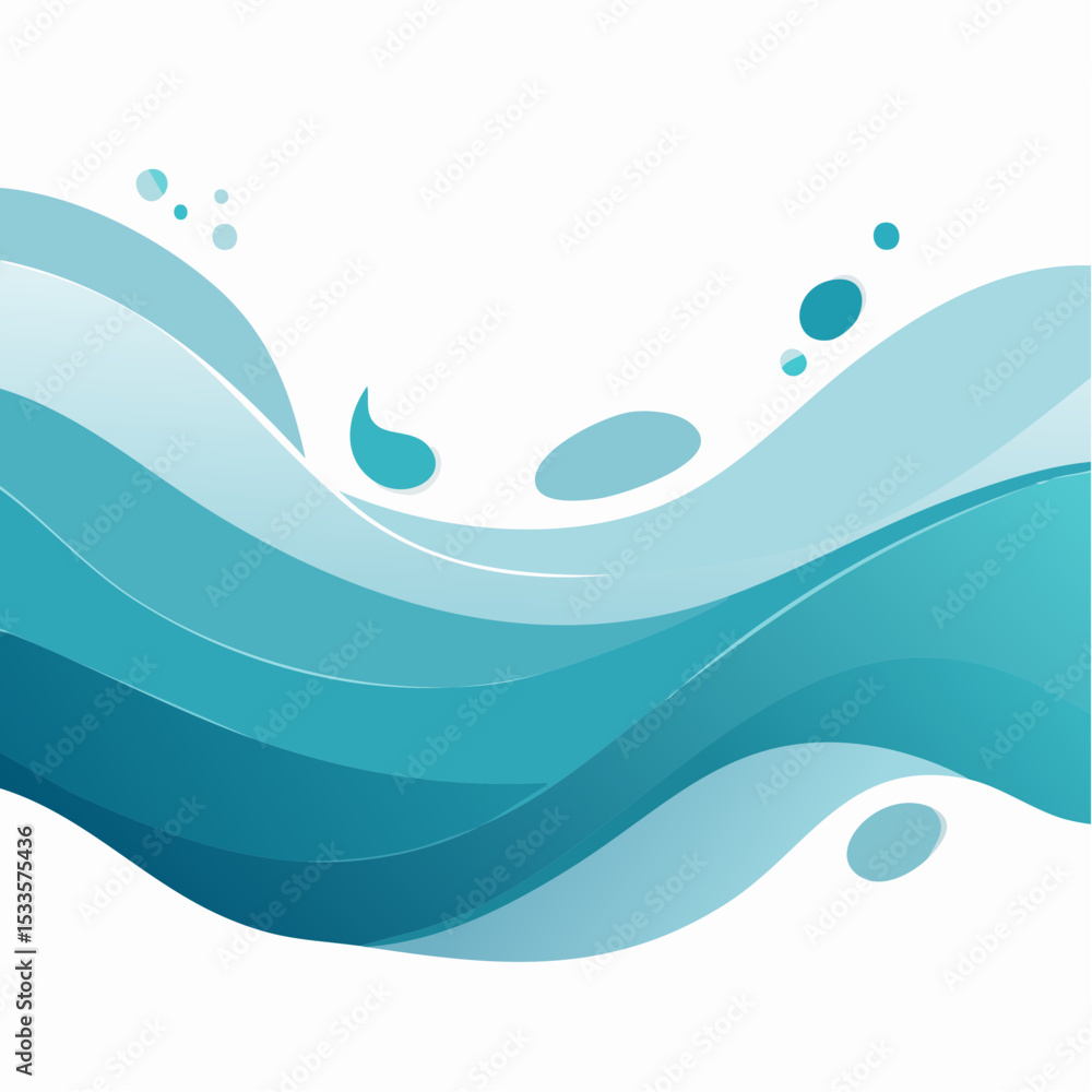 Aufkleber chilled ocean blobs for tech sites and apps.