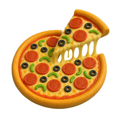 pizza 3d transparent background