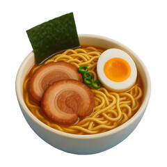 Ramen Japanese food 3d transparent background