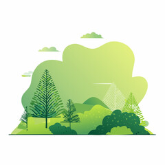 Fresh green blobs to calm corporate decks.