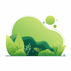 Fresh green blobs to calm corporate decks.