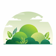 Fresh green blobs to calm corporate decks.