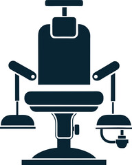 vector illustration of a blue and white chair